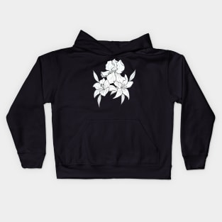 Iris and tiger lilies Kids Hoodie